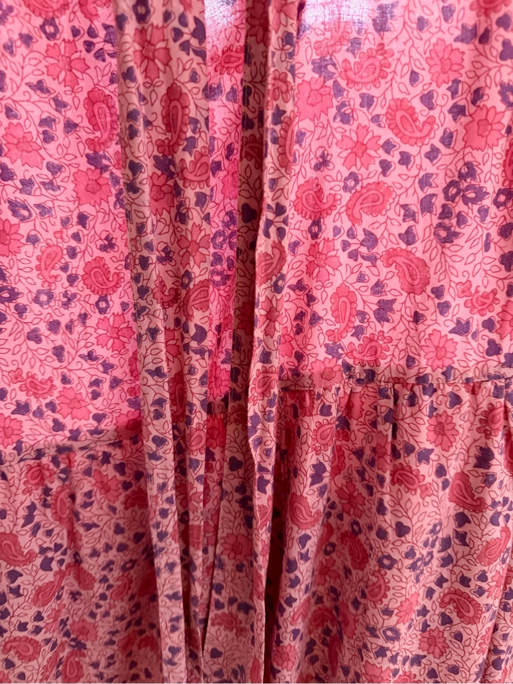 XiRENA Pink and Purple Floral Tie-Neck Dress - Picture 4 of 4
